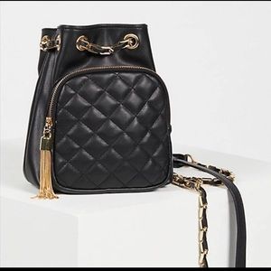 Free people Mini quilted faux leather back pack